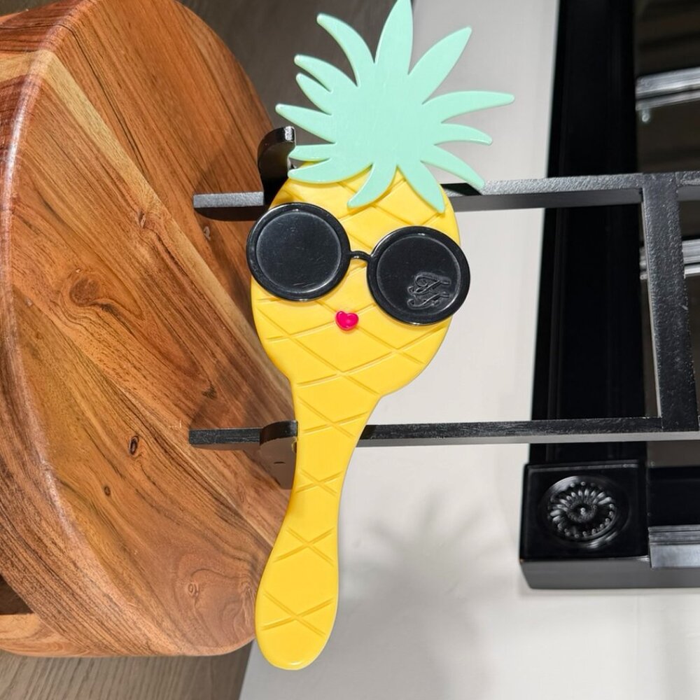 Too Faced Pineapple Hand Mirror – Yellow & Mint – Glam Vanity Decor